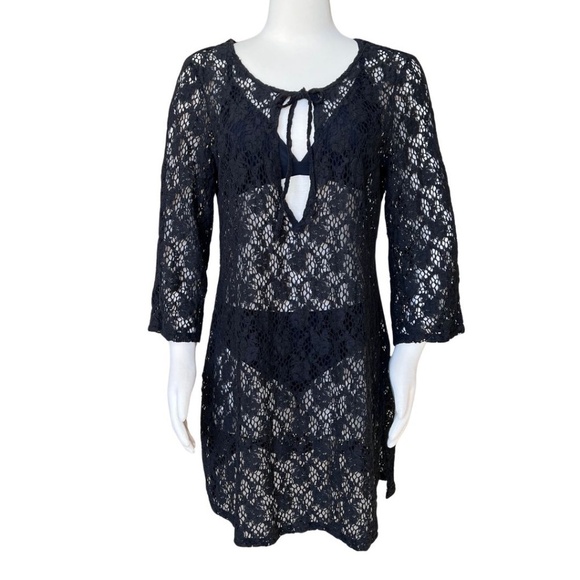 INC International Concepts "INC Beach" Sheer Lace Swimsuit Cover Up Size Large - Picture 6 of 7